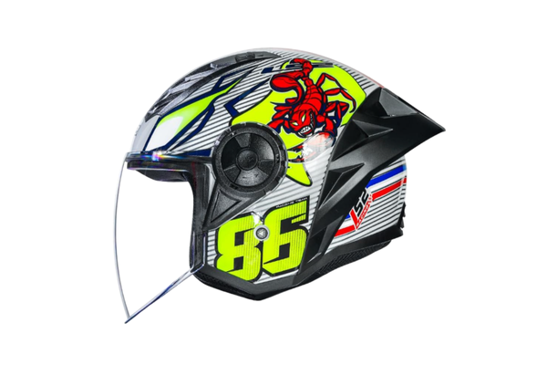 Capacete LS2 Airflow II OF616 S Sting Branco e Amarelo